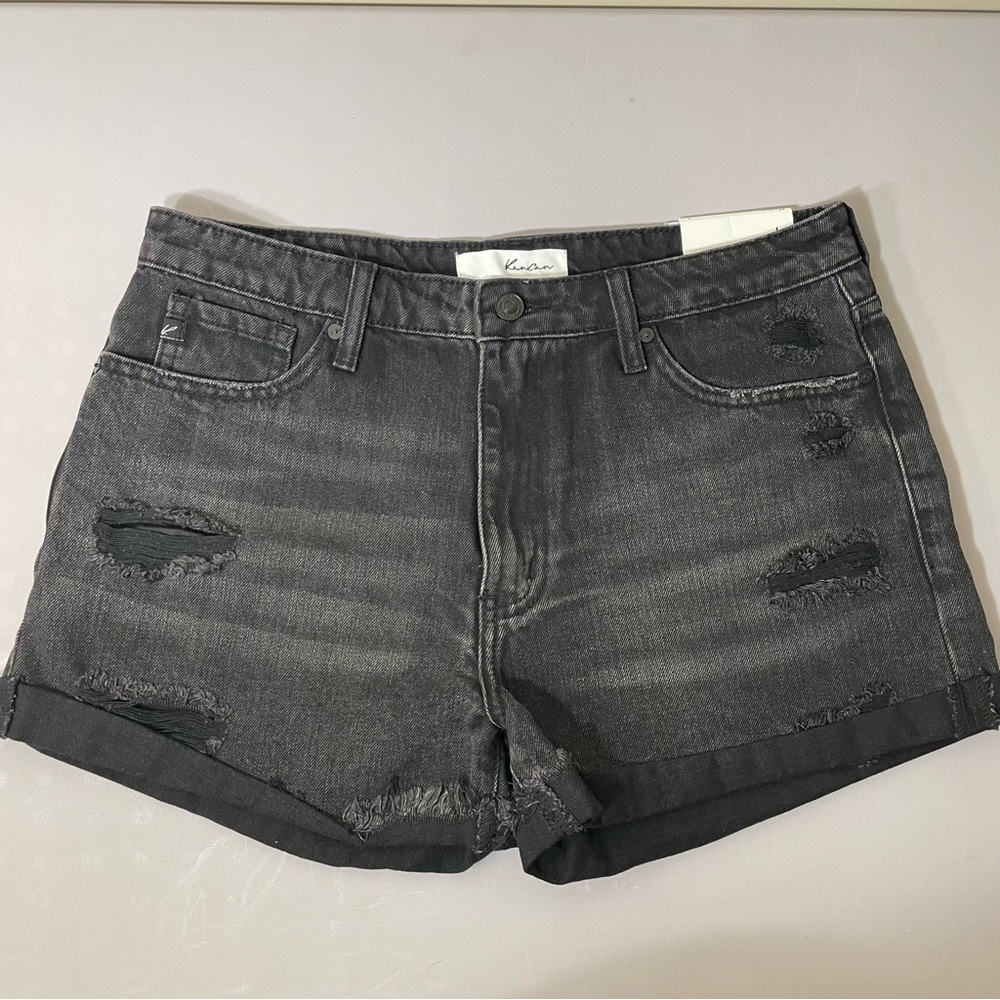 KanCan High Rise Distressed Denim Shorts Sz. L Women’s NWT